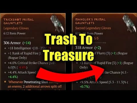 YouTube thumbnail for Diablo 4 - Insane Crafting Tricks to Improve your Gear