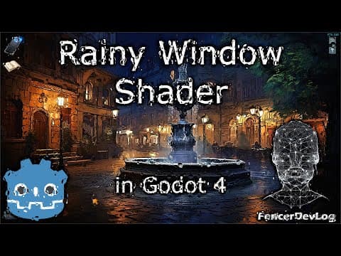 YouTube thumbnail for Godot 4: Rainy window shader (tutorial)
