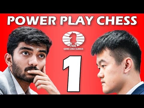 YouTube thumbnail for Gukesh D vs. Ding Liren WCC Game 1 (Daniel King review)