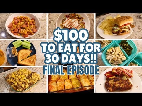 YouTube thumbnail for Youtube series that is spending only $100 for a month of meals! This is the final episode that recaps the entire thing, really good ideas!