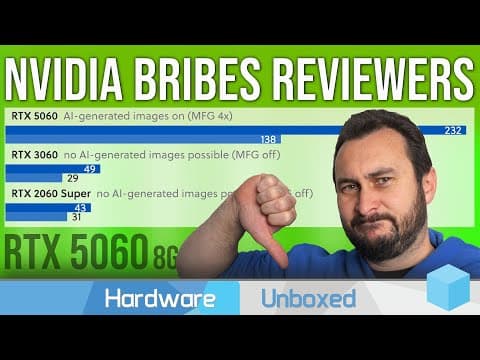 YouTube thumbnail for Don't Buy The RTX 5060 - Hardware Unboxed