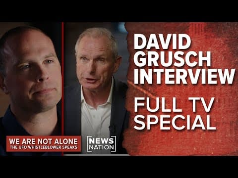 YouTube thumbnail for David Grusch now claiming humans have been killed by NHI