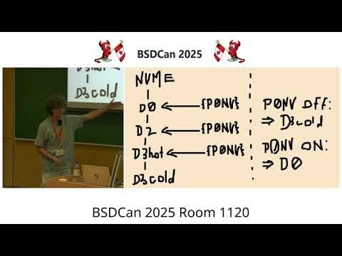 YouTube thumbnail for A new BSDCan video has been posted:   Sleep on FreeBSD: A bedtime story about S0ix By Aymeric Wibo