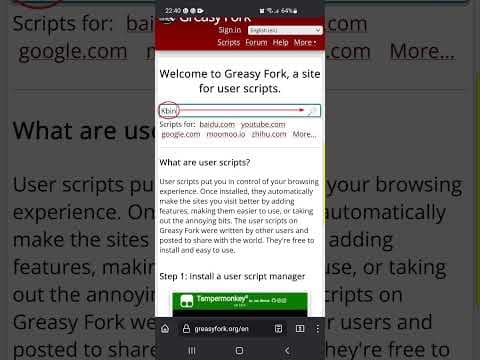 YouTube thumbnail for YT Short - How to install user scripts on Firefox for Android