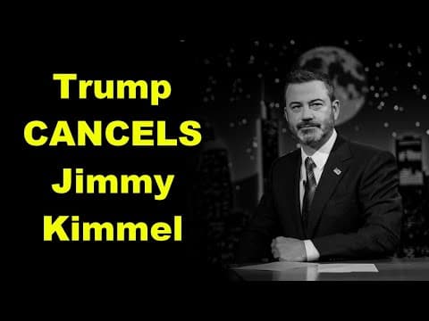 YouTube thumbnail for Trump Gets Jimmy Kimmel Cancelled  Because He's A Giant Idiotic Manbaby