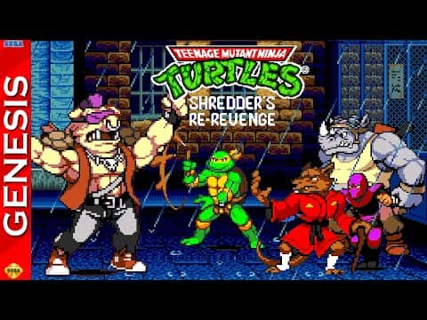 YouTube thumbnail for Teenage Mutant Ninja Turtles: Shredder’s Re-Revenge ROM Hack - Transforms Streets of Rage 2 into a TMNT Game