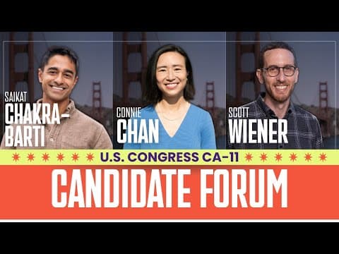 YouTube thumbnail for San Francisco Congressional Candidate Forum (CA-11)