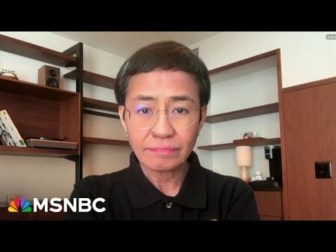 YouTube thumbnail for 'Hold the line': Nobel laureate says Americans should learn from the Philippines' experience