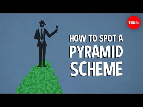 YouTube thumbnail for How to spot a pyramid scheme [eng]