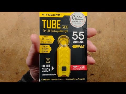 YouTube thumbnail for Big Clive video: Nitecore Tube v2.0 teardown