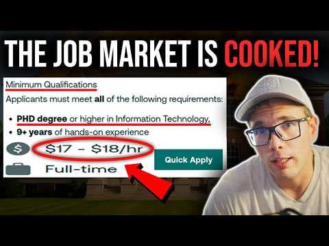 YouTube thumbnail for THE JOB MARKET IS COOKED AND UNIVERSITIES ARE DESPERATE