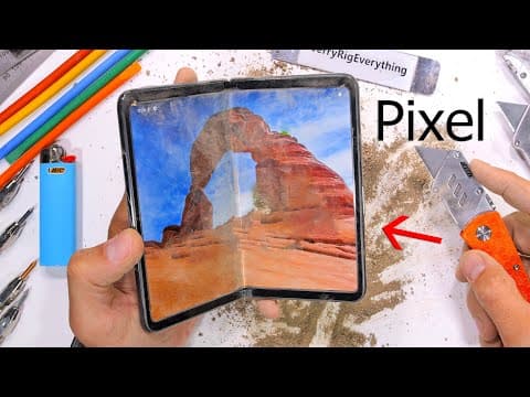 YouTube thumbnail for Google Pixel Fold CAN'T handle the heat! - (or anything else)
