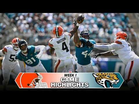 YouTube thumbnail for Cleveland Browns vs Jacksonville Jaguars Game Highlights | NFL 2026 Week 1
