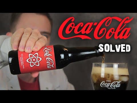 YouTube thumbnail for Coca cola reverse-engineered recipe for "homebrewing"