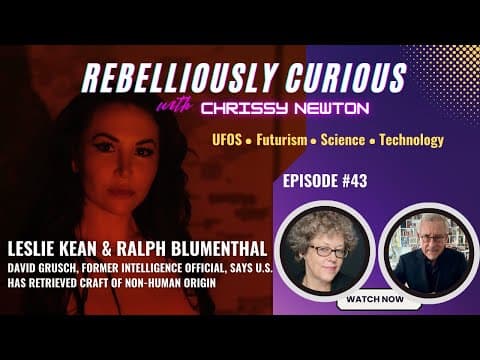 YouTube thumbnail for Discussion on David Grusch with Leslie Kean and Ralph Blumenthal - The Debrief