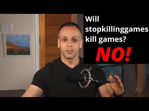 YouTube thumbnail for Louis Rossmann's response to harsh criticism of "Stop Killing Games" from Thor of @PirateSoftware