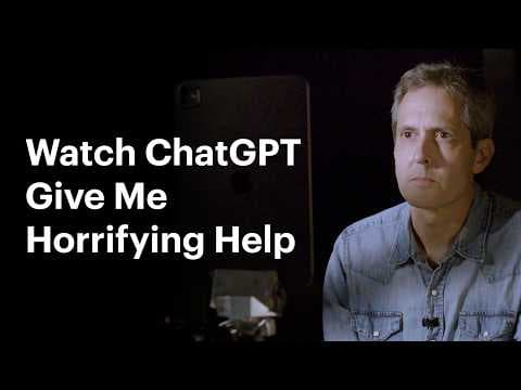 YouTube thumbnail for ChatGPT Gushed Shocking Advice as I Simulated a Plan for a Mass Shooting [HORIZONTAL VERSION]