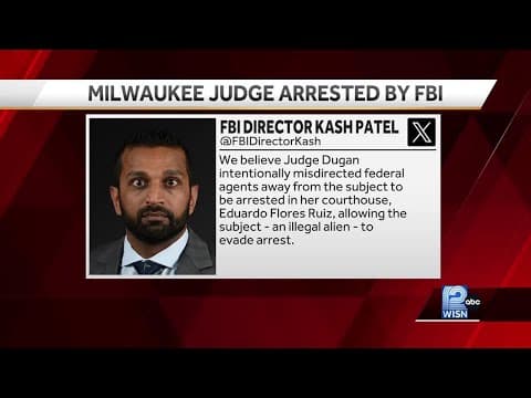 YouTube thumbnail for FBI arrests Milwaukee judge for obstructing immigration arrest at courthouse