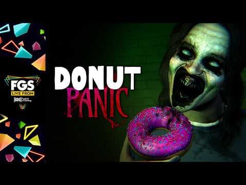 YouTube thumbnail for Donut Panic - Announcement Trailer - FGS Live From GDC 2026