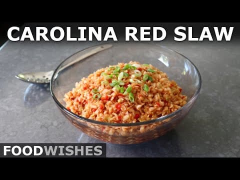 YouTube thumbnail for Carolina Red Slaw - Classic BBQ Coleslaw Side Dish - Food Wishes | Chef John *Triggers: crazy intonation