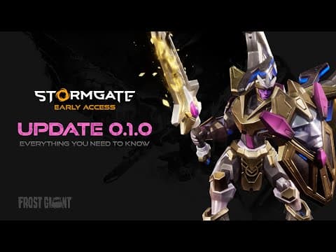 YouTube thumbnail for [Video] Stormgate's First Early Access Content Update  - Frost Giant Studios