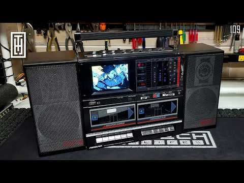 YouTube thumbnail for 1980's boombox cyberdeck - High Tech \\ Low Life (37:43)
