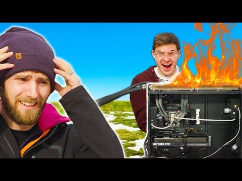YouTube thumbnail for We Cooled a Computer with FIRE