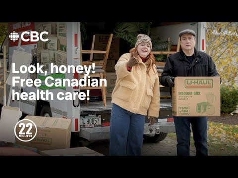 YouTube thumbnail for Americans moving to Canada receive a not-so-warm welcome...