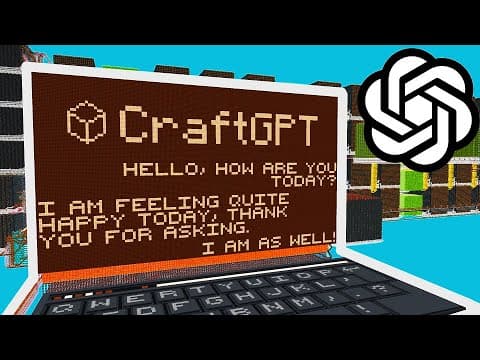 YouTube thumbnail for I built ChatGPT with Minecraft redstone