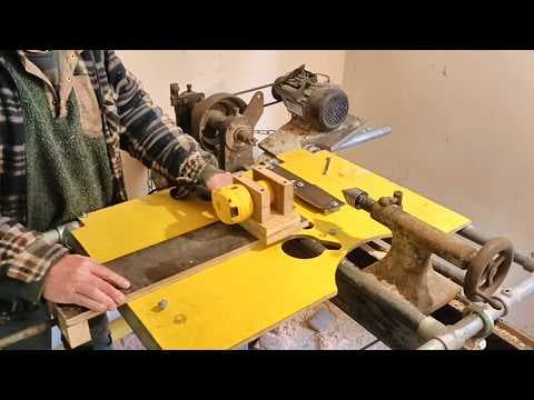 YouTube thumbnail for How To Make The Simplest Home Made Copy-Lathe