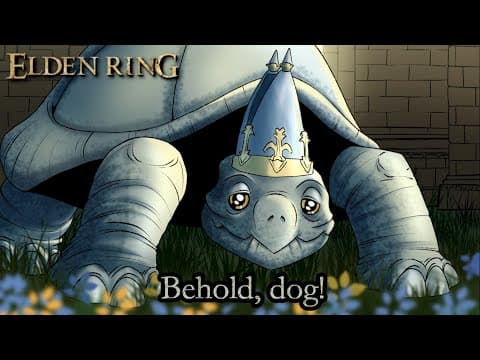 YouTube thumbnail for New Elden Ring lore comm? Doggy and Shelly discussion must precede all others. 🐢