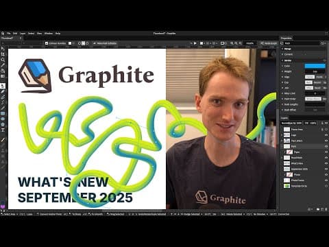 YouTube thumbnail for Graphite (programmatic 2D art/design suite built in Rust) September update - project's largest release to date
