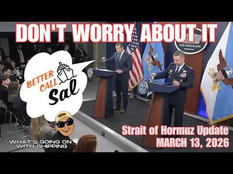 YouTube thumbnail for Secretary Hegseth on the Strait of Hormuz: DON'T WORRY ABOUT IT | March 13, 2026 Update