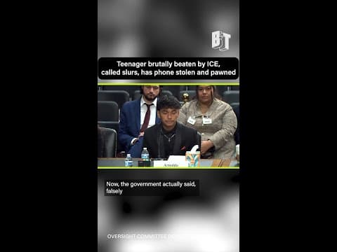 YouTube thumbnail for Teenager brutally beaten by ICE, called slurs, has phone stolen and pawned | BreakThrough News