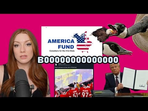YouTube thumbnail for Some Canadians Actually Want to Live in the "51st State." Who Are These Sickos?
