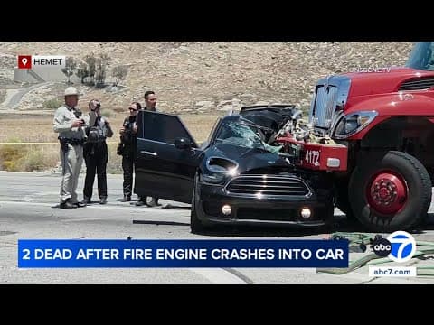 YouTube thumbnail for 10-year-old, driver killed in crash between fire engine, car in SoCal