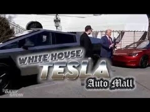 YouTube thumbnail for White house Tesla auto mall commercial