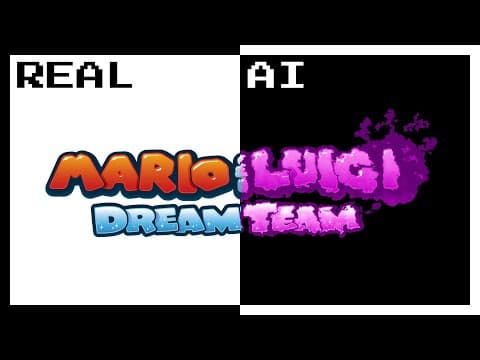 YouTube thumbnail for Mario & Luigi Dream Team - Never Let Up! Boss Battle Theme, but it's continued by AI