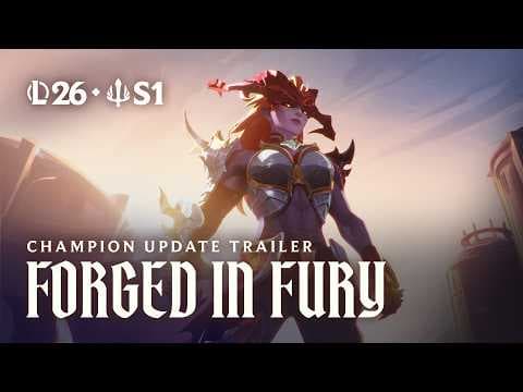 YouTube thumbnail for Forged in Fury | Shyvana Champion Update Trailer - League of Legends