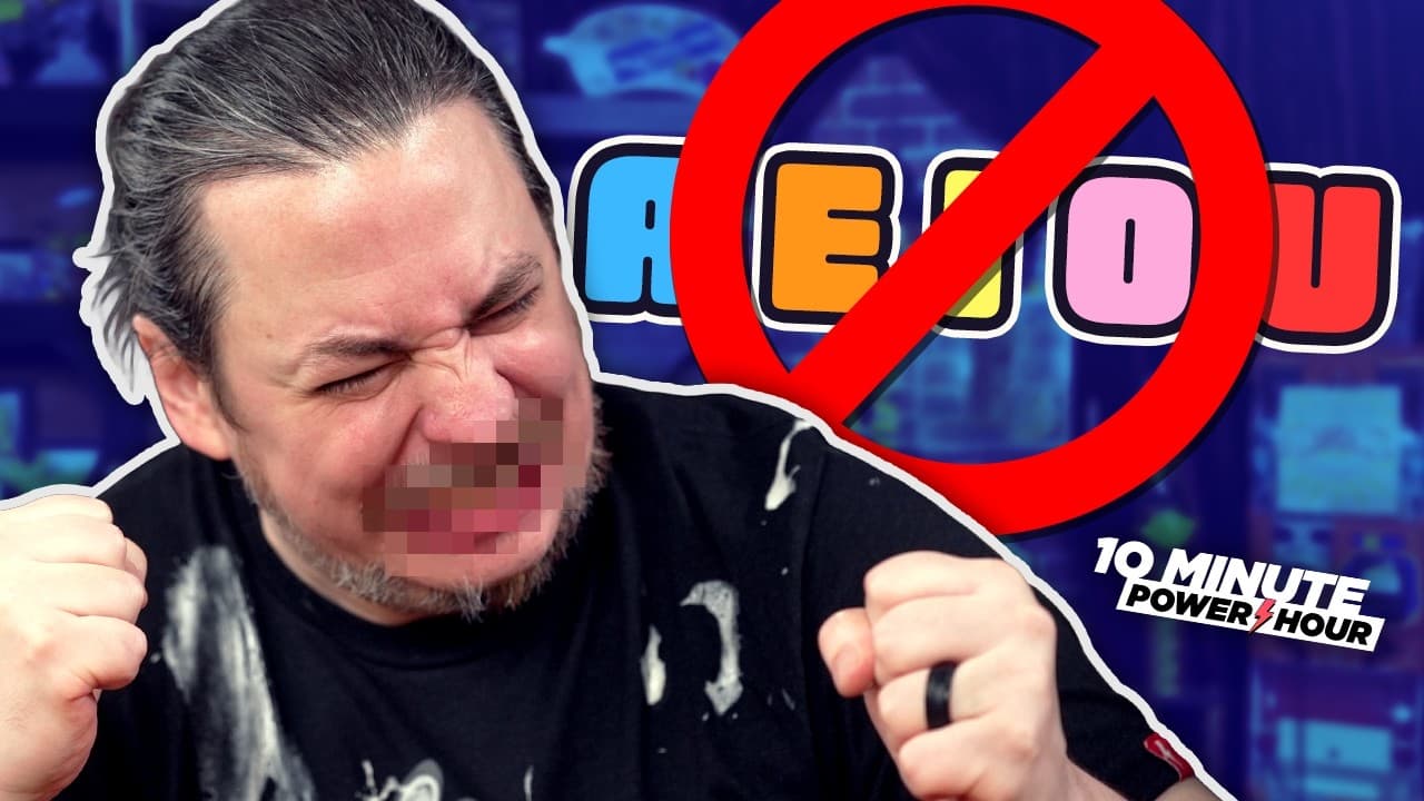 YouTube thumbnail for Don't use this letter: The Game | 10MPH The Grumps