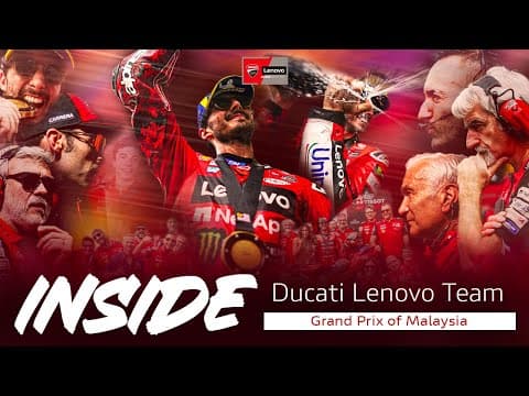 YouTube thumbnail for INSIDE Ducati Lenovo Team – Episode 20 #MalaysianGP