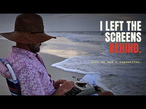 YouTube thumbnail for My book about writing without computers was written on a typewriter | Classic Typewriter