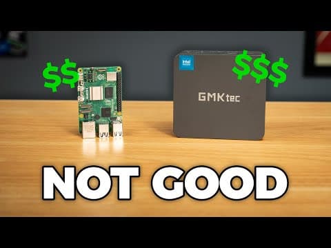 YouTube thumbnail for Raspberry Pis are cheaper than Mini PCs again