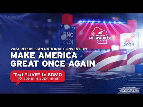 YouTube thumbnail for [LIVE+38min] MAKE AMERICA GREAT ONCE AGAIN: Republican National Convention - NIGHT 4 [LIVE | JUL 18 24 | GOP]