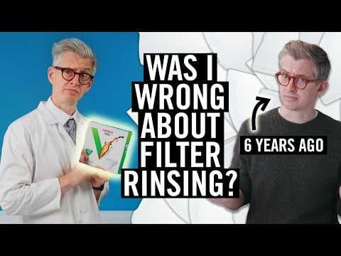 YouTube thumbnail for James Hoffmann tested V60 filter papers