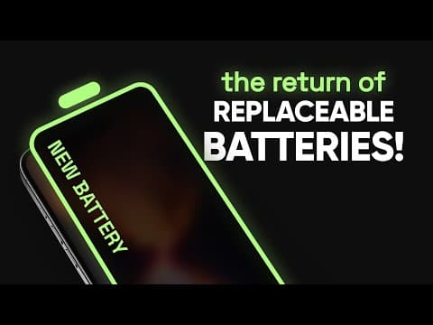 YouTube thumbnail for EU votes to mandate removable batteries in smartphones in a landslide; no more glued together junk!