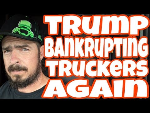 YouTube thumbnail for Donald Trump's broken supply chain has truckers sitting around.