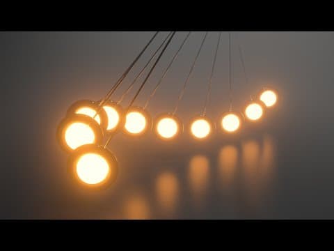 YouTube thumbnail for What 10 Pendulums Look Like with Zero Friction