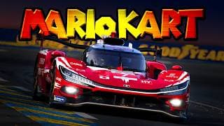 YouTube thumbnail for 24 Hours of Le Mans but it's Mario Kart