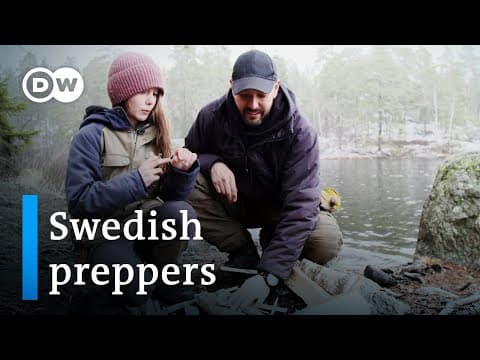 YouTube thumbnail for DW documentary on Swedish preppers